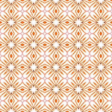 El yapımı Arabesk tasarımı. Turuncu muhteşem boho şık yaz tasarımı. Oryantal arabesk el çizimi sınır. Tekstil hazır kalın baskı, mayo kumaş, duvar kağıdı, ambalaj..