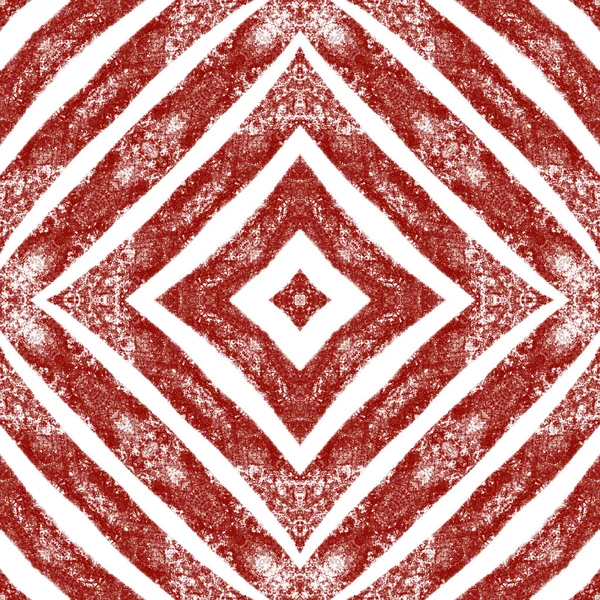 Wzór Bez Szwu Mozaiki Wino Czerwone Symetryczne Tło Kalejdoskopu Retro — Zdjęcie stockowe