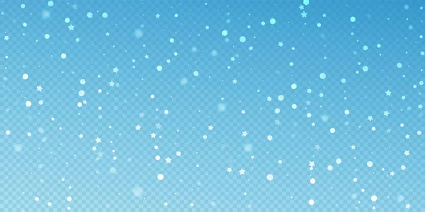 Estrelas Mágicas Fundo Natal Aleatório Flocos Neve Voadores Sutis Estrelas —  Vetores de Stock