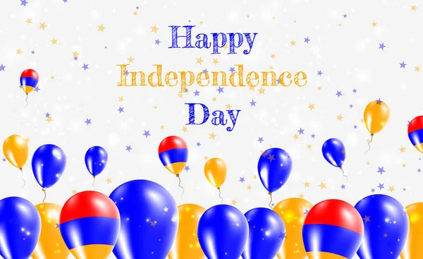 Arménie Independence Day Patriotic Design Ballons Couleurs Nationales Arméniennes Joyeux — Image vectorielle