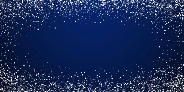 Pois Blancs Aléatoires Fond Noël Flocons Neige Volants Subtils Étoiles — Image vectorielle