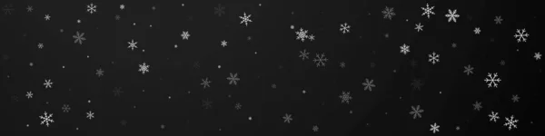 Escasa Nevada Fondo Navidad Sutiles Copos Nieve Voladores Estrellas Sobre — Vector de stock