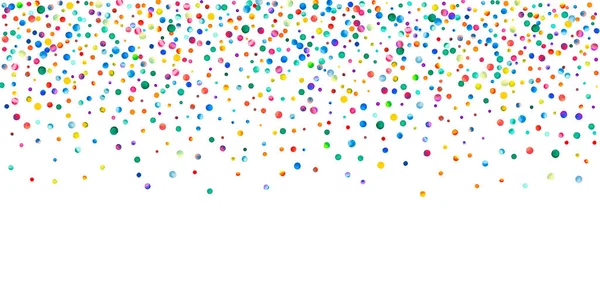 Konfetti Akwarelowe Białym Tle Intrygujące Kolorowe Kropki Szczęśliwa Uroczystość Szerokie — Zdjęcie stockowe