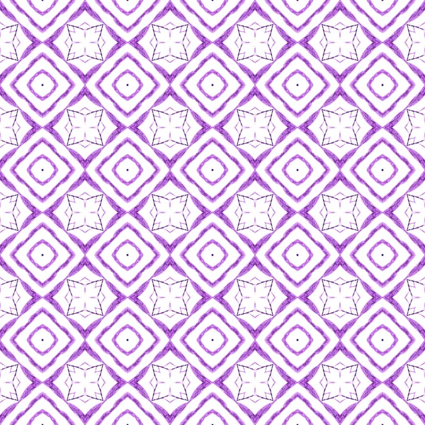 Ethnic Hand Painted Pattern Purple Quaint Boho Chic Summer Design — Stock Photo, Image