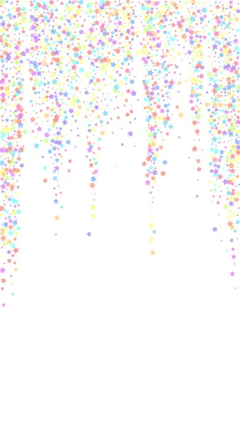 Праздничные Идеальные Конфетти Звезды Праздника Цветные Звезды Плотные Белом Фоне — стоковый вектор