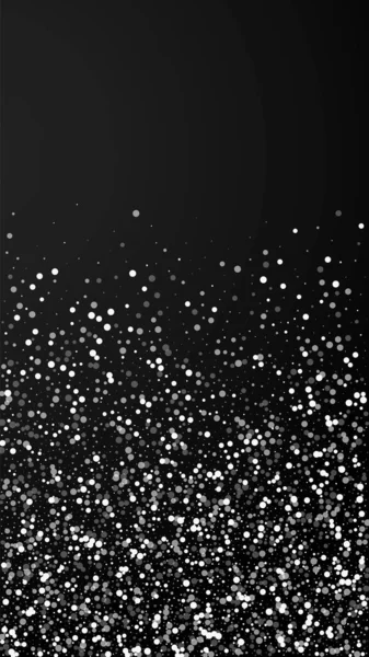 Lunares Blancos Azar Fondo Navidad Sutiles Copos Nieve Voladores Estrellas — Vector de stock