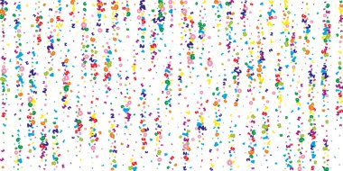 Canlı sayılar düşüyor. Uçan parmaklarla matematik çalışma konsepti. Beyaz arka planda okul matematik afişi. Düşen sayılar vektör illüstrasyonu.