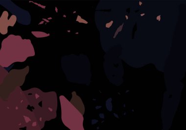 Terrazzo modern soyut şablon. Klasik İtalyan döşemesinin siyah ve kırmızı dokusu. Venedik terrazzo trend vektör arka planı Taşlardan, granitten, kuvarstan, mermerden, betondan yapılmış. 