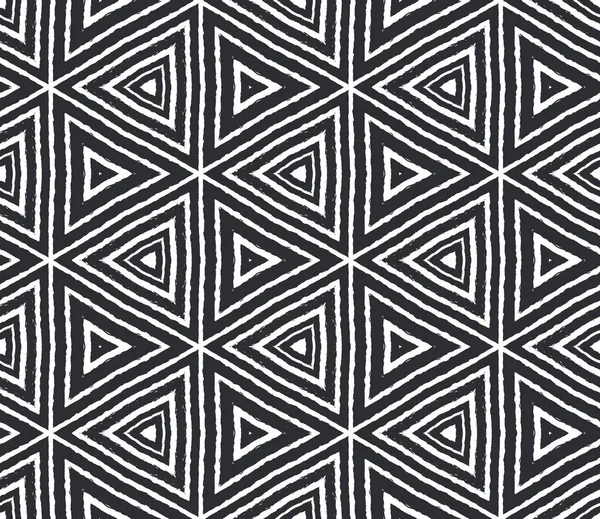 Ikat Επαναλαμβανόμενο Σχέδιο Μαγιό Μαύρο Συμμετρικό Φόντο Καλειδοσκοπίου Υφάσματα Έτοιμα — Φωτογραφία Αρχείου