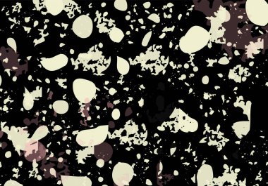 Terrazzo modern soyut şablon. Klasik İtalyan döşemesinin siyah ve bej dokusu. Venedik terrazzo trend vektör arka planı Taşlardan, granitten, kuvarstan, mermerden, betondan yapılmış. 