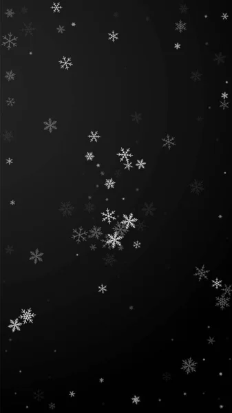 Peu Neige Fond Noël Flocons Neige Volants Subtils Étoiles Sur — Image vectorielle