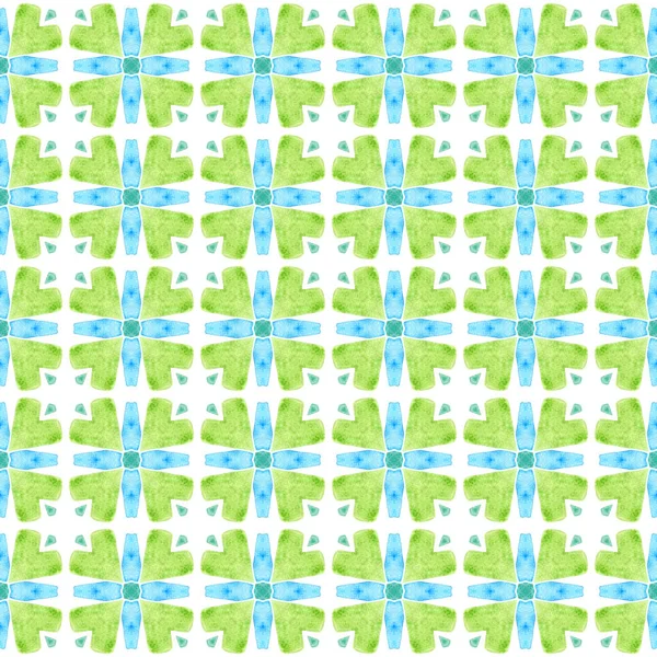 Плиточный Акварельный Фон Зеленый Необычный Летний Дизайн Текстиль Готовый Причудливый — стоковое фото