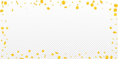 Tayland baht sikkeleri düşüyor. Dağınık THB bozuk paralar. Tayland parası. Hassas ikramiye, servet ya da başarı konsepti. Vektör illüstrasyonu.