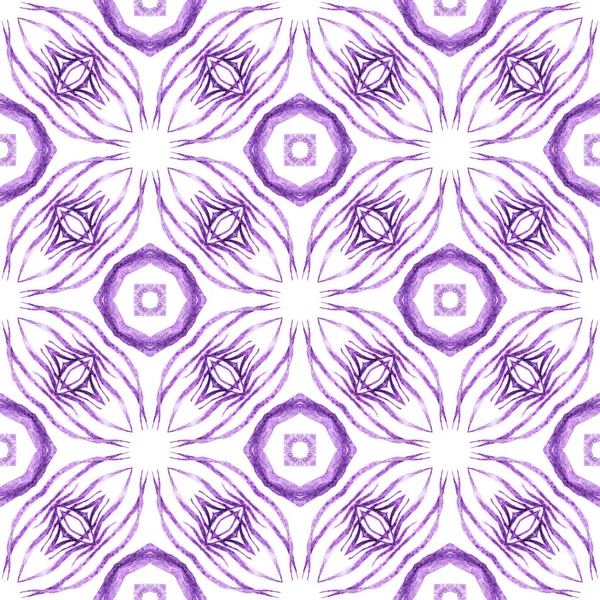 Modello Acquerello Chevron Viola Boho Emotivo Chic Estate Design Tessuto — Foto Stock