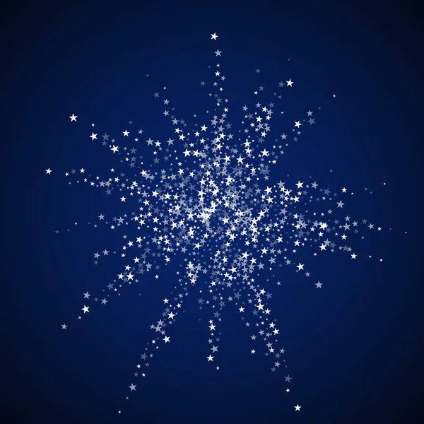 Increíble Caída Estrellas Fondo Navidad Sutiles Copos Nieve Voladores Estrellas — Vector de stock