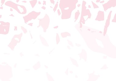 Terrazzo modern soyut şablon. Klasik italyan döşemesinin pembe dokusu. Venedik terrazzo trend vektör arka planı Taşlardan, granitten, kuvarstan, mermerden, betondan yapılmış. 