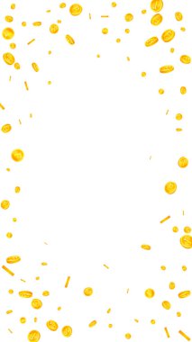 İsviçre frangı para yağıyor. Dağınık CHF madeni paralarına başvuruyorum. İsviçre parası. Büyük ikramiye, servet ya da başarı konsepti. Vektör illüstrasyonu.