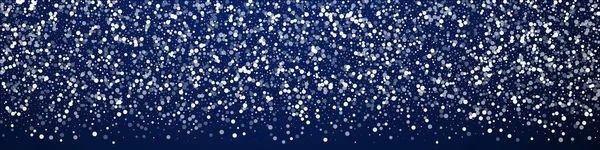 Casuali Puntini Bianchi Sfondo Natale Fiocchi Neve Volanti Sottili Stelle — Vettoriale Stock