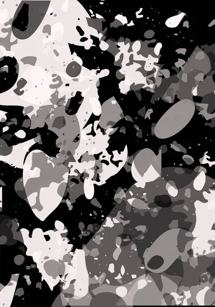 Modèle Abstrait Moderne Terrazzo Texture Noire Blanche Des Sols Italiens — Image vectorielle