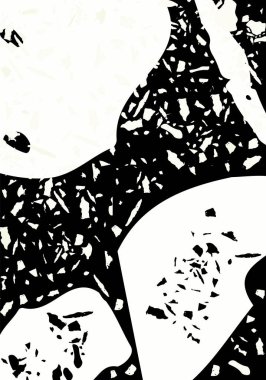 Terrazzo modern soyut şablon. Klasik İtalyan döşemesinin siyah ve beyaz dokusu. Taşlardan, granitten, kuvarstan, mermerden, betondan yapılmış arka plan. Venedik terrazzo trend vektör arkaplanı