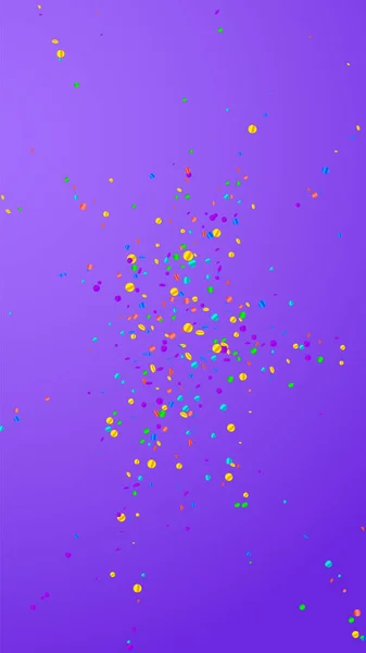Confeti Festivo Vivo Estrellas Celebración Confiti Brillante Sobre Fondo Violeta — Archivo Imágenes Vectoriales