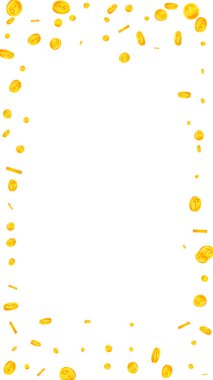 Çin Yuan paraları düşüyor. Pleasant dağınık CNY paraları. Çin parası. Egzotik ikramiye, servet ya da başarı konsepti. Vektör illüstrasyonu.