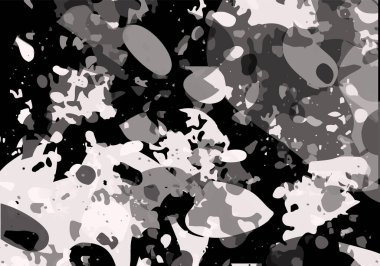 Terrazzo modern soyut şablon. Klasik İtalyan döşemesinin siyah ve bej dokusu. Taşlardan, granitten, kuvarstan, mermerden, betondan yapılmış arka plan. Venedik terrazzo trend vektör arkaplanı