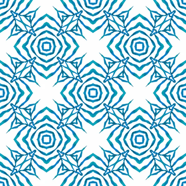 Trendy Biologische Groene Rand Blauwe Delicate Boho Chique Zomer Design — Stockfoto