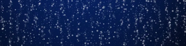 Hermoso Fondo Navidad Nevada Sutiles Copos Nieve Voladores Estrellas Sobre — Archivo Imágenes Vectoriales