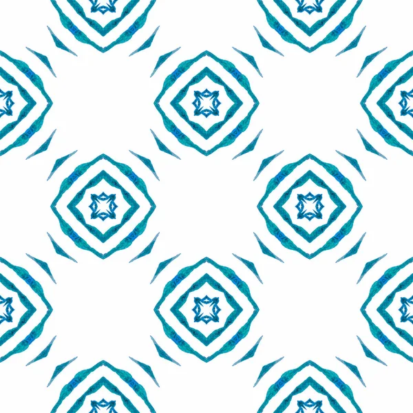 Płytki Organiczne Niebieski Grand Boho Szykowny Letni Design Tekstylia Gotowy — Zdjęcie stockowe