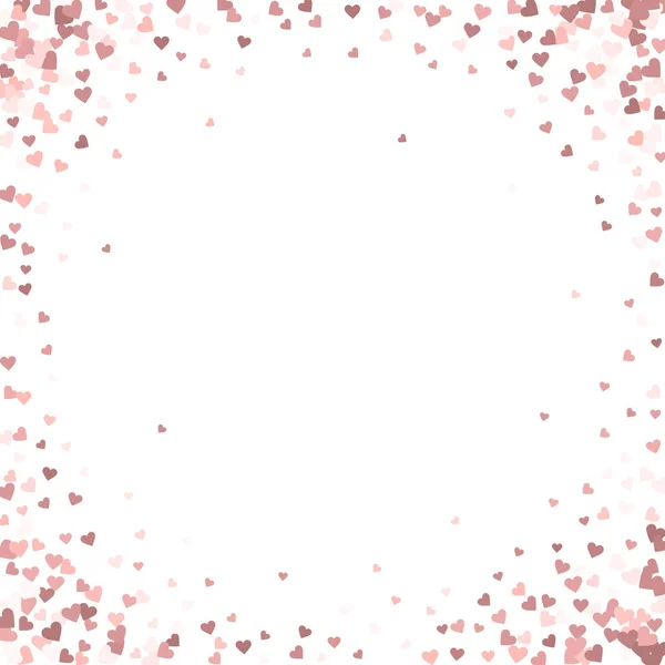 Corazón Rosado Amor Confettis Día San Valentín Viñeta Hermoso Fondo — Vector de stock