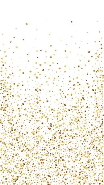 Feestelijke Ongewone Confetti Feeststerren Gouden Confetti Witte Achtergrond Prachtige Feestelijke — Stockvector