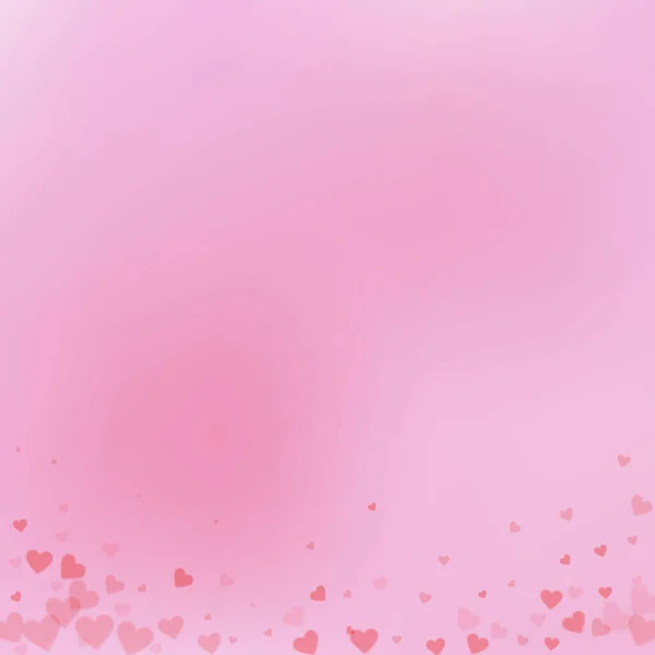 Red Heart Love Confettis Valentine Day Gradient Impressive Background Falling — Stock Vector