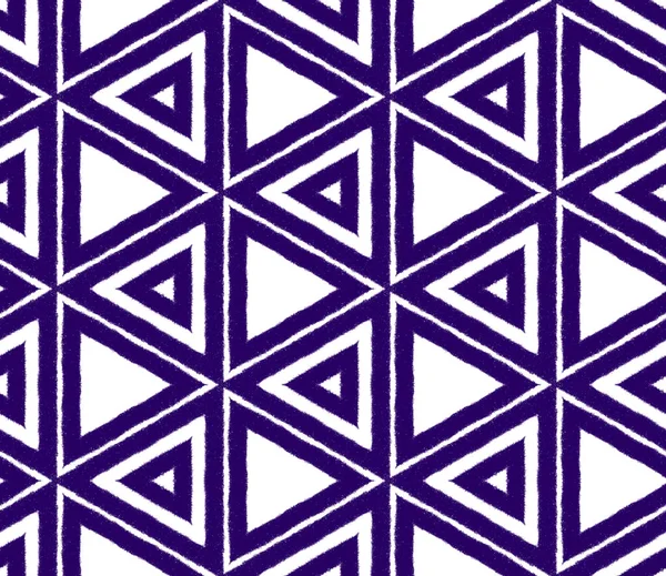 Ikat Repeating Swimwear Design Purple Symmetrical Kaleidoscope Background Summer Ikat — Stock Photo, Image