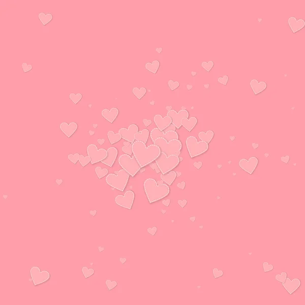 Corazón Rosado Amor Confettis Explosión Del Día San Valentín Fondo — Vector de stock