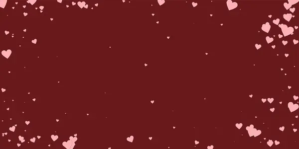 Ροζ Καρδιά Αγάπη Κομφετί Ημέρα Του Αγίου Βαλεντίνου Vignette Μυαλό — Διανυσματικό Αρχείο