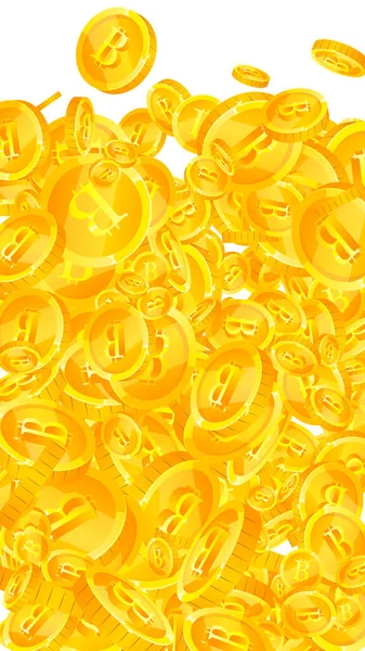 Bitcoin Νομίσματα Του Διαδικτύου Πτώση Ικανοποίηση Διάσπαρτων Νομισμάτων Btc Κρυπτονόμισμα — Διανυσματικό Αρχείο