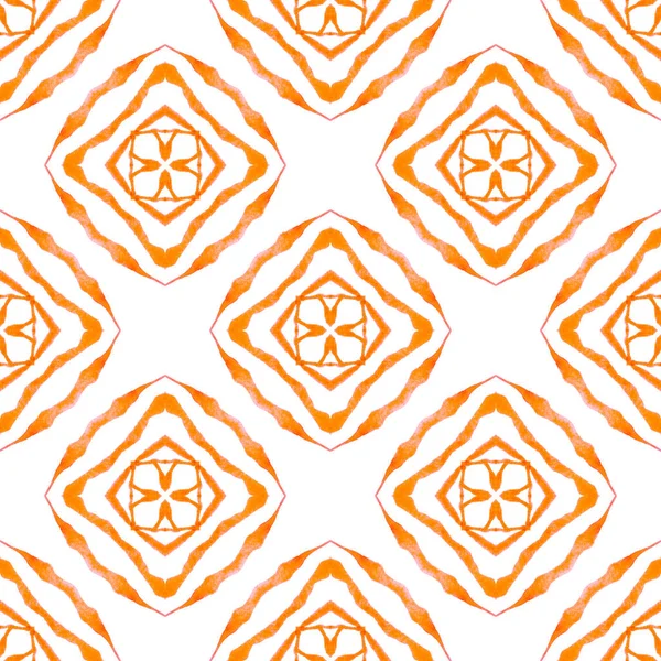 Арабеск Рисуют Вручную Оранжевый Шикарным Летним Дизайном Восточная Арабесская Граница — стоковое фото