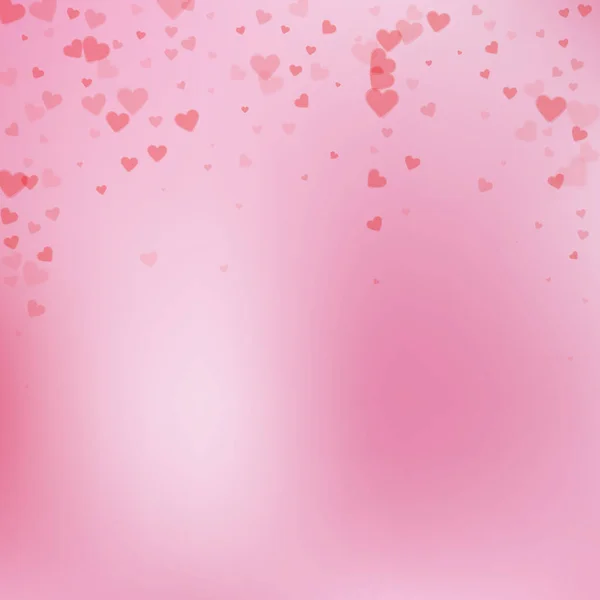 Червоне Серце Любить Конфеті День Святого Валентина Випадає Бездоганним Простое — стоковий вектор