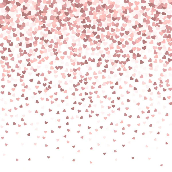Рожеве Серце Обожнює Конфі День Святого Валентина Градієнтний Фон Падаючі — стоковий вектор