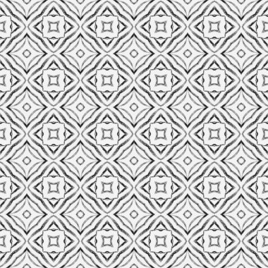 Tekrar eden çizgili el çizgisi sınırı. Siyah beyaz boho şık yaz tasarımı. Çizgili el çizimi tasarımı. Tekstil hazır şaşırtıcı baskı, mayo kumaş, duvar kağıdı, ambalaj..