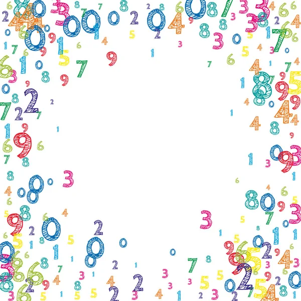 Πτώση Πολύχρωμων Συντεταγμένων Αριθμών Σχέδιο Μελέτης Μαθηματικών Ιπτάμενα Ψηφία Δραματική — Διανυσματικό Αρχείο