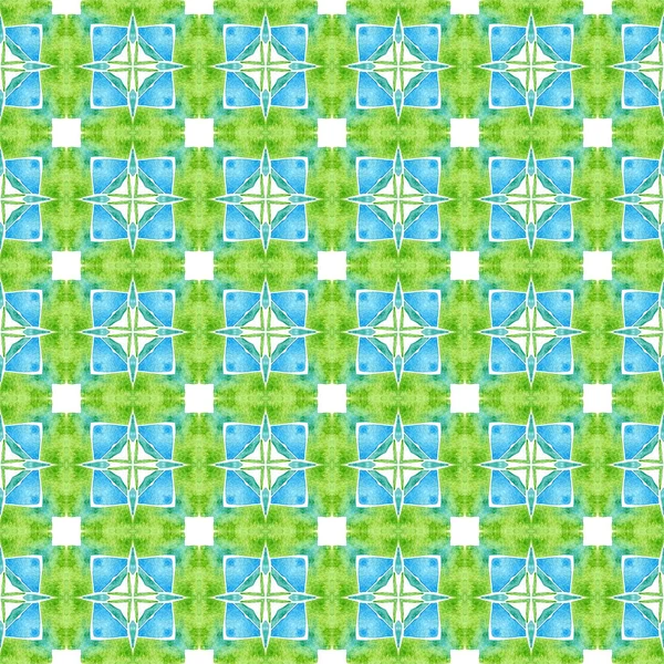 Medaillon Nahtloses Muster Grünes Anständiges Boho Chic Sommerdesign Textilfertiger Günstiger — Stockfoto