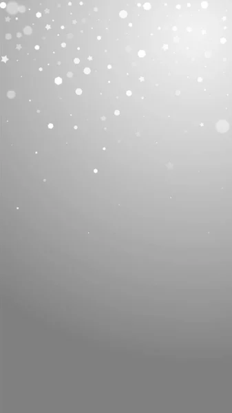 Étoiles Magiques Fond Noël Aléatoire Flocons Neige Volants Subtils Étoiles — Image vectorielle
