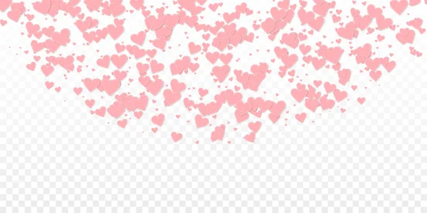 Corazón Rosado Amor Confettis Día San Valentín Semicírculo Brillante Fondo — Vector de stock