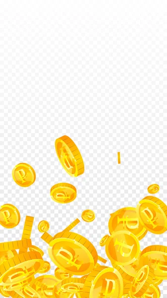 Ρωσσικά Κέρματα Ρούβλια Πέφτουν Πολύτιμα Διάσπαρτα Κέρματα Rub Ρωσικά Χρήματα — Διανυσματικό Αρχείο