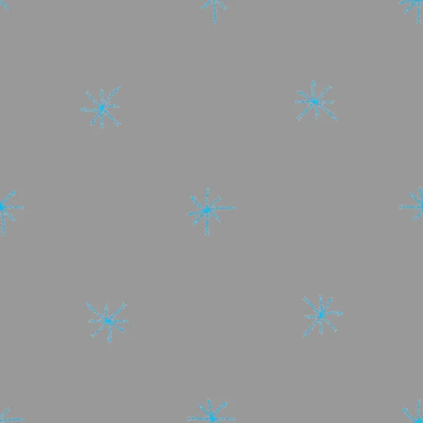 Hand Drawn Snowflakes Christmas Seamless Pattern Subtle Flying Snow Flakes — Zdjęcie stockowe