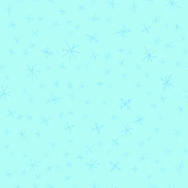 Hand Drawn Snowflakes Christmas Seamless Pattern Subtle Flying Snow Flakes — Fotografia de Stock