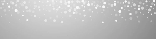 White Dots Christmas Background Subtle Flying Snow Flakes Stars Grey — стоковый вектор