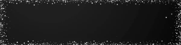 Amazing Falling Stars Christmas Background Subtle Flying Snow Flakes Stars — 스톡 벡터